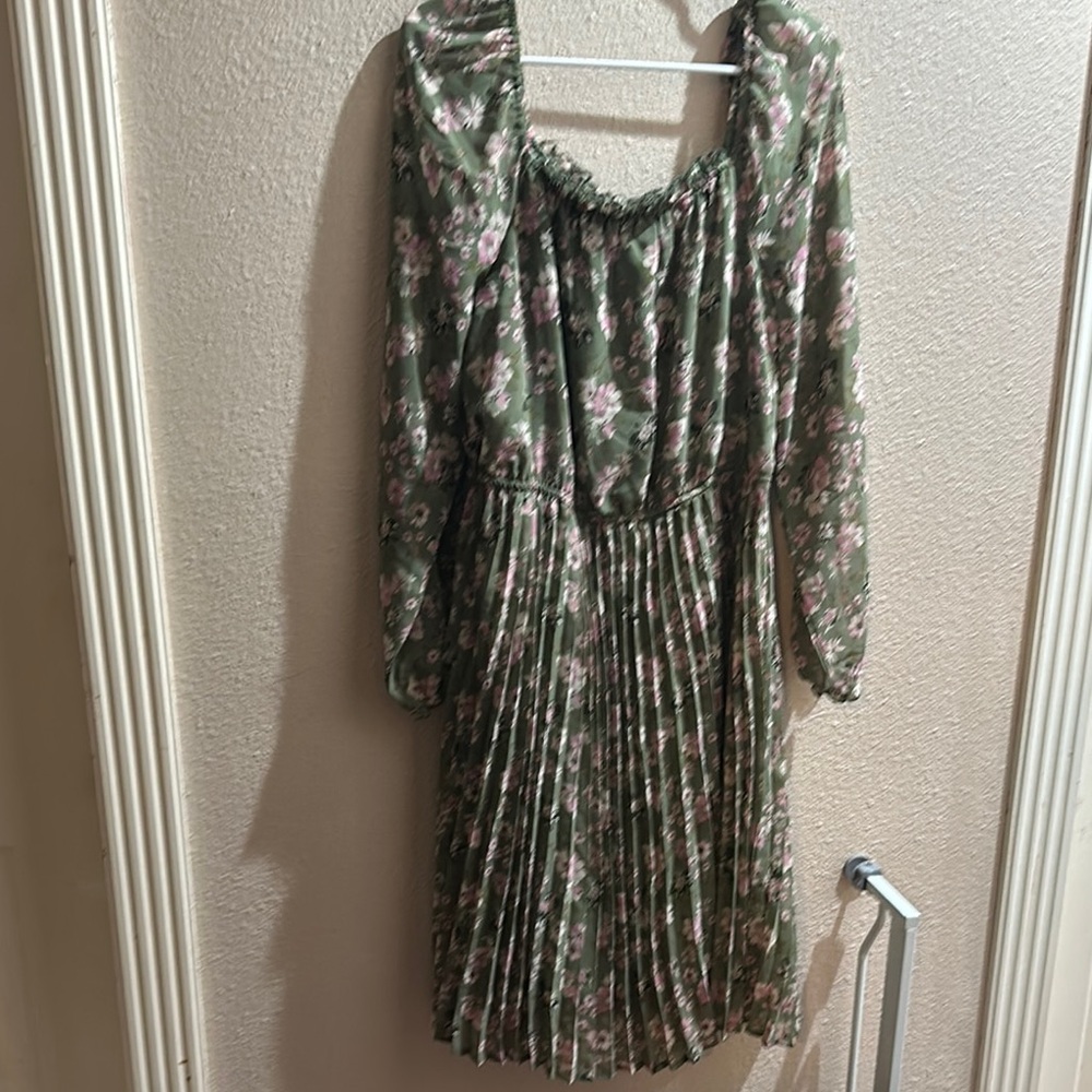 Floral Green Dress